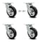 Service Caster 6 Inch Black Pneumatic Wheel Caster Swivel with 2 Swivel Locks SCC, 4PK SCC-100S150-PNB-BSL-2-S-2 - alternate 1